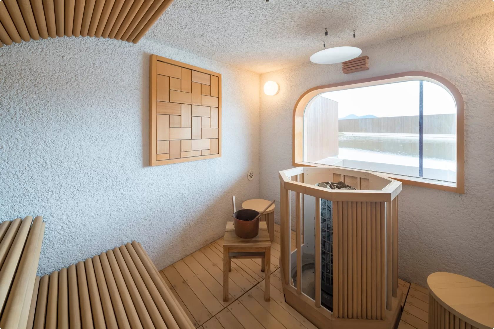 The hotel sauna