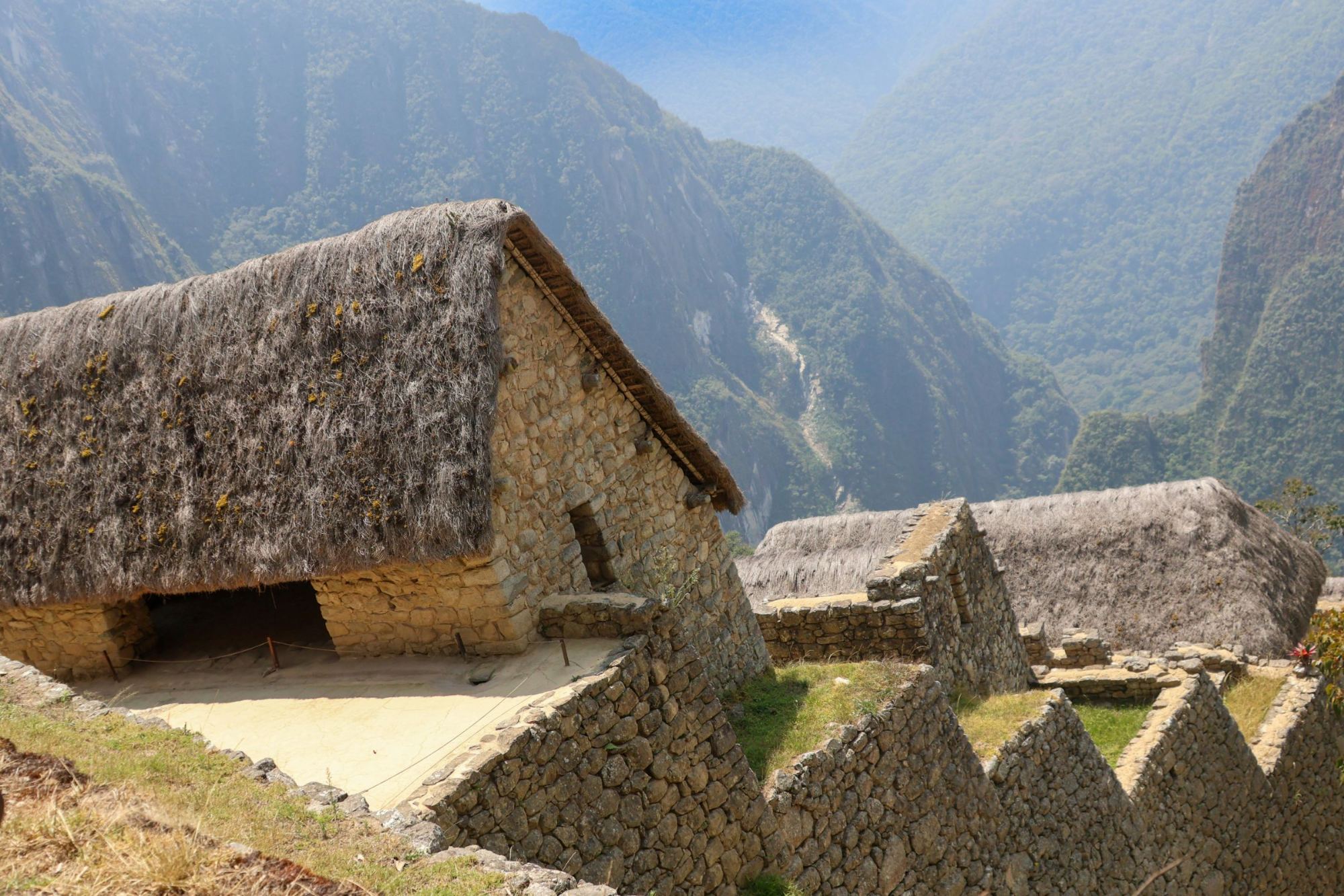 A thatched stone house at Machu Picchu
